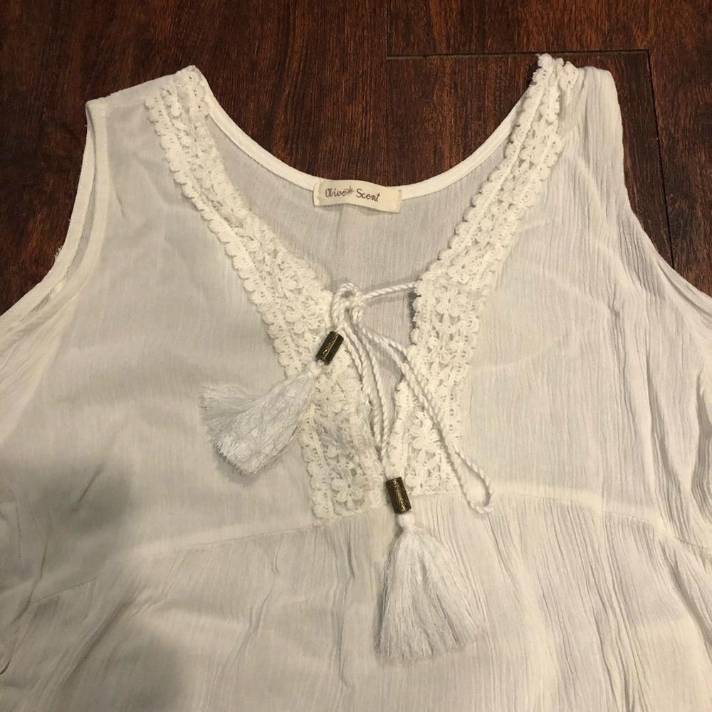 BoHo Cold Shoulder Blouse~Size small - Picture 5 of 5
